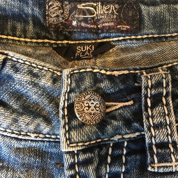 Silver Sukiyaki Flap Baby Boot Jeans, size W28/L34 - Picture 6 of 7